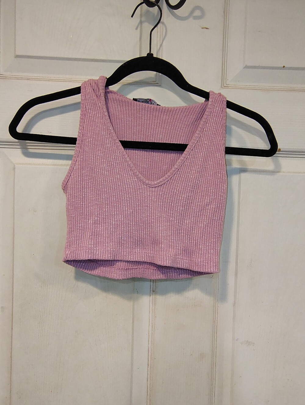 Fashion Nova Women's Size S Mauve Crop Tank Top
